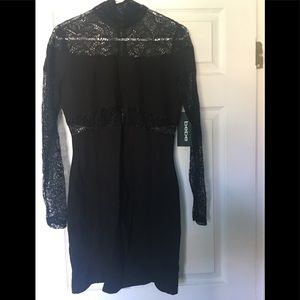 Bebe black lace dress